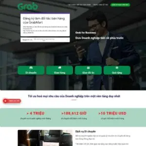 Grab service landing page WordPress theme