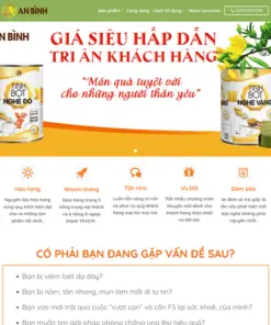 Theme WordPress sản phẩm tinh bột nghệ